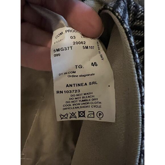 Vintage Giorgio Armani Collezioni Herringbone Blazer 100% Wool Women Sz 10 - Picture 5 of 12